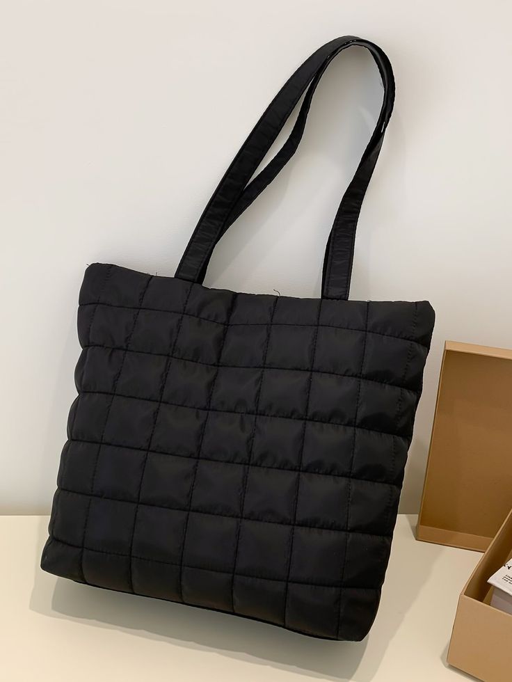 Bolso Puff Negro Mujer