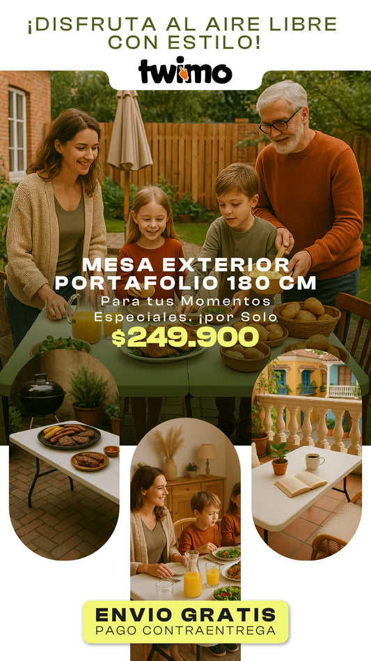 Mesa De Exterior portafolio 180 cm