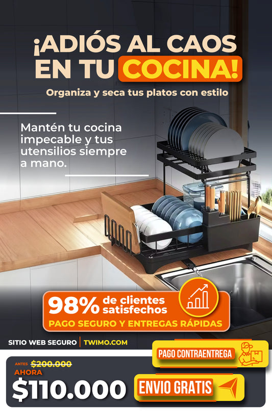 Seca Plato Acero Inoxidable Escurridor
